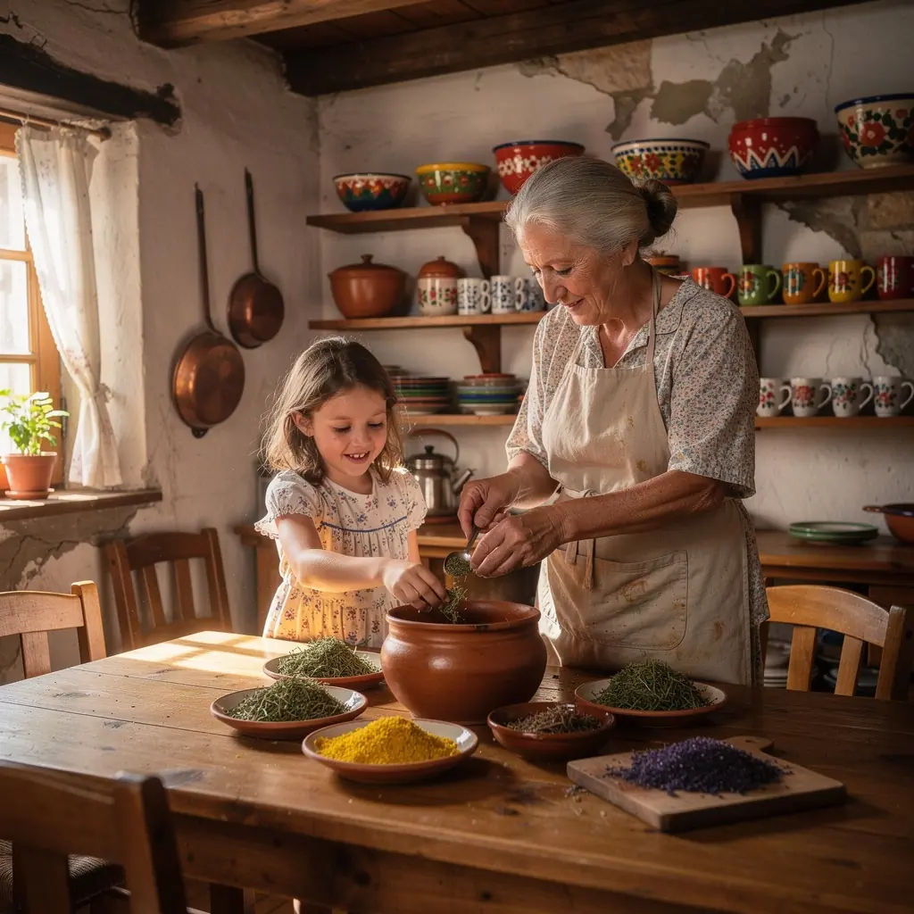 Biljna mješavina čaja u elegantnoj kutiji s prirodnim motivima.